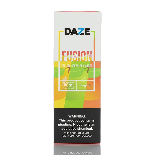 7 Daze Fusion TFN - Yellow Green Red Mango - 100ml - Image 3