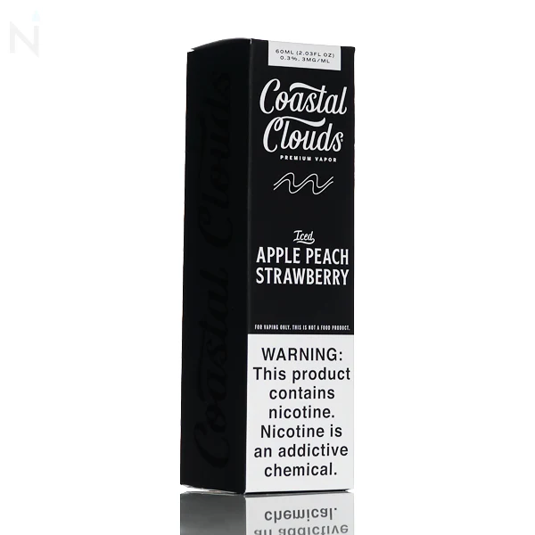 Coastal Clouds E-Liquid - Apple Peach Strawberry Iced - 60mL - Image 3