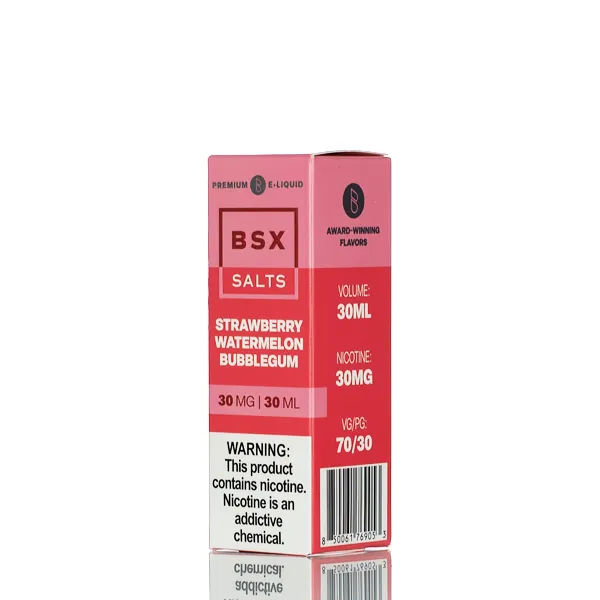 BSX Vapor Salt Nic  - Strawberry Watermelon Bubblegum - 30ml - Image 3
