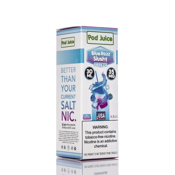 Pod Juice Salt - Blue Razz Slushy Freeze - 30ml - Image 4
