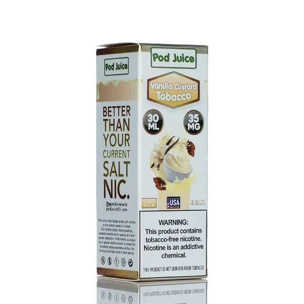 Pod Juice Salt - Vanilla Custard Tobacco - 30ml (DISCONTINUED) - Image 3